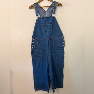 Classic Blue Vintage Denim Overall Capris Size Large